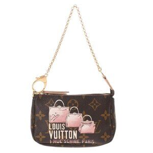 LOUIS VUITTON Monogram Mini Pochette Accessory Trunk Collection